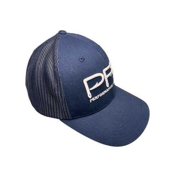 Columbia PFG Fishing Mesh Ball Cap Hat Performance Gear Snapback Navy Blue - Picture 11 of 16
